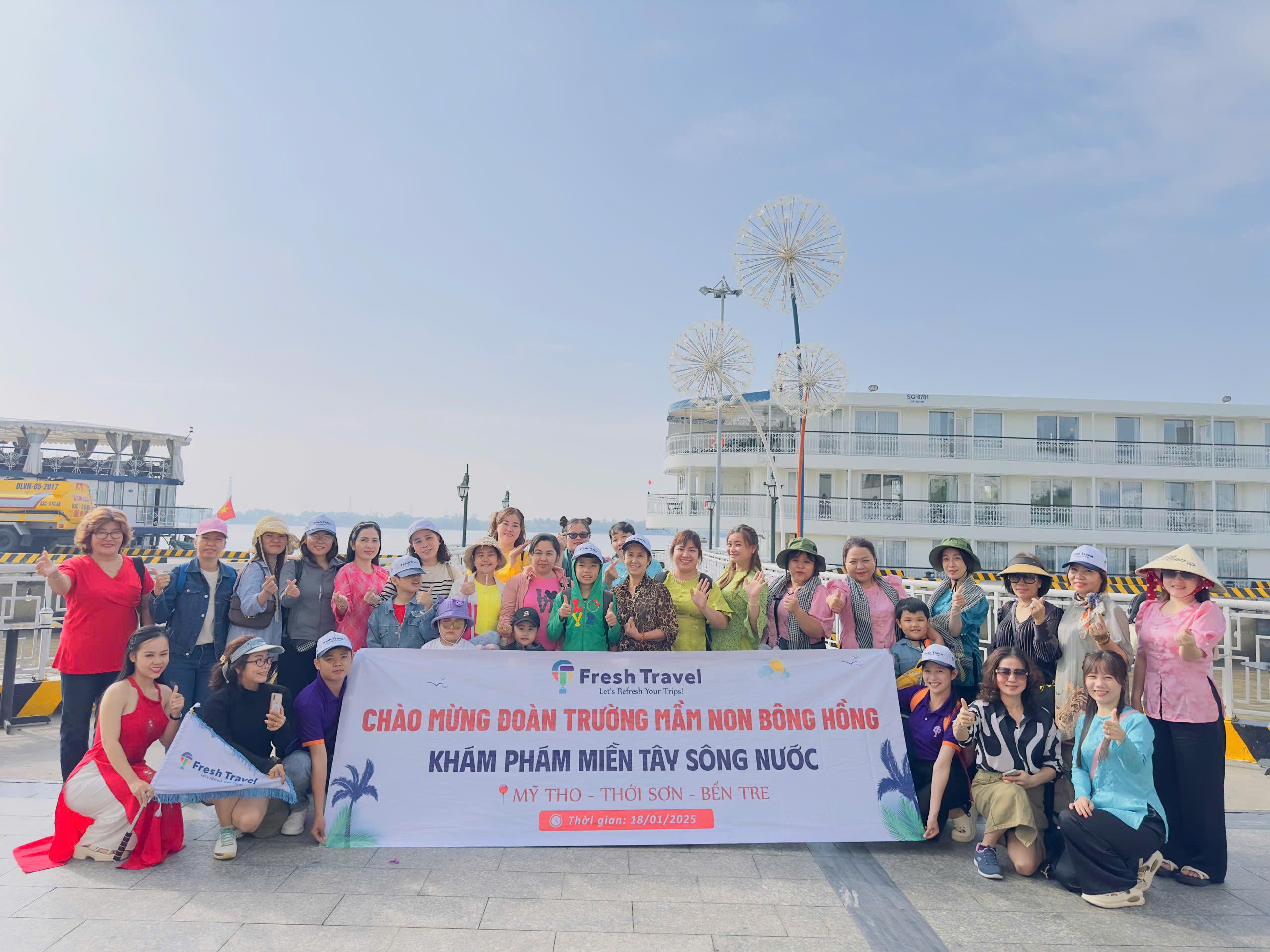 Đoàn Trường Mầm non Bông Hồng - Khám phá miền tây - [18/01/2025] - Tour khách đoàn Fresh Travel