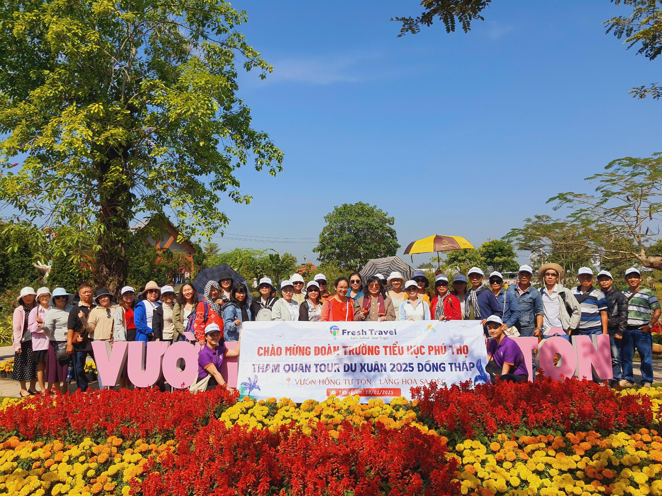 Đoàn Trường Tiểu học Phú Thọ - Tour du xuân 2025 - [18/01/2025] - Tour khách đoàn Fresh Travel