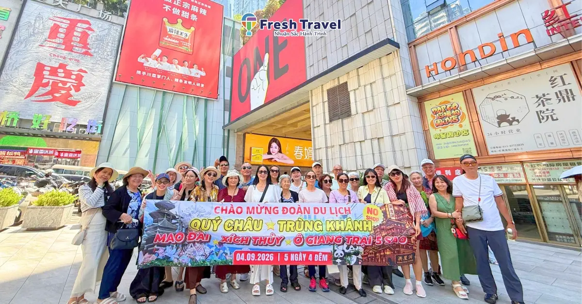 Đoàn Quý Châu - Trùng Khánh - [04/09/2026] - Tour khách đoàn Fresh Travel
